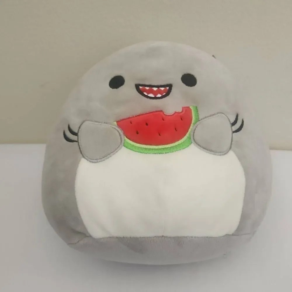 Squishmallow 8" Gordon Shark eating Watermelon Soft Summer Fun Plush, NEW - Picture 1 of 6